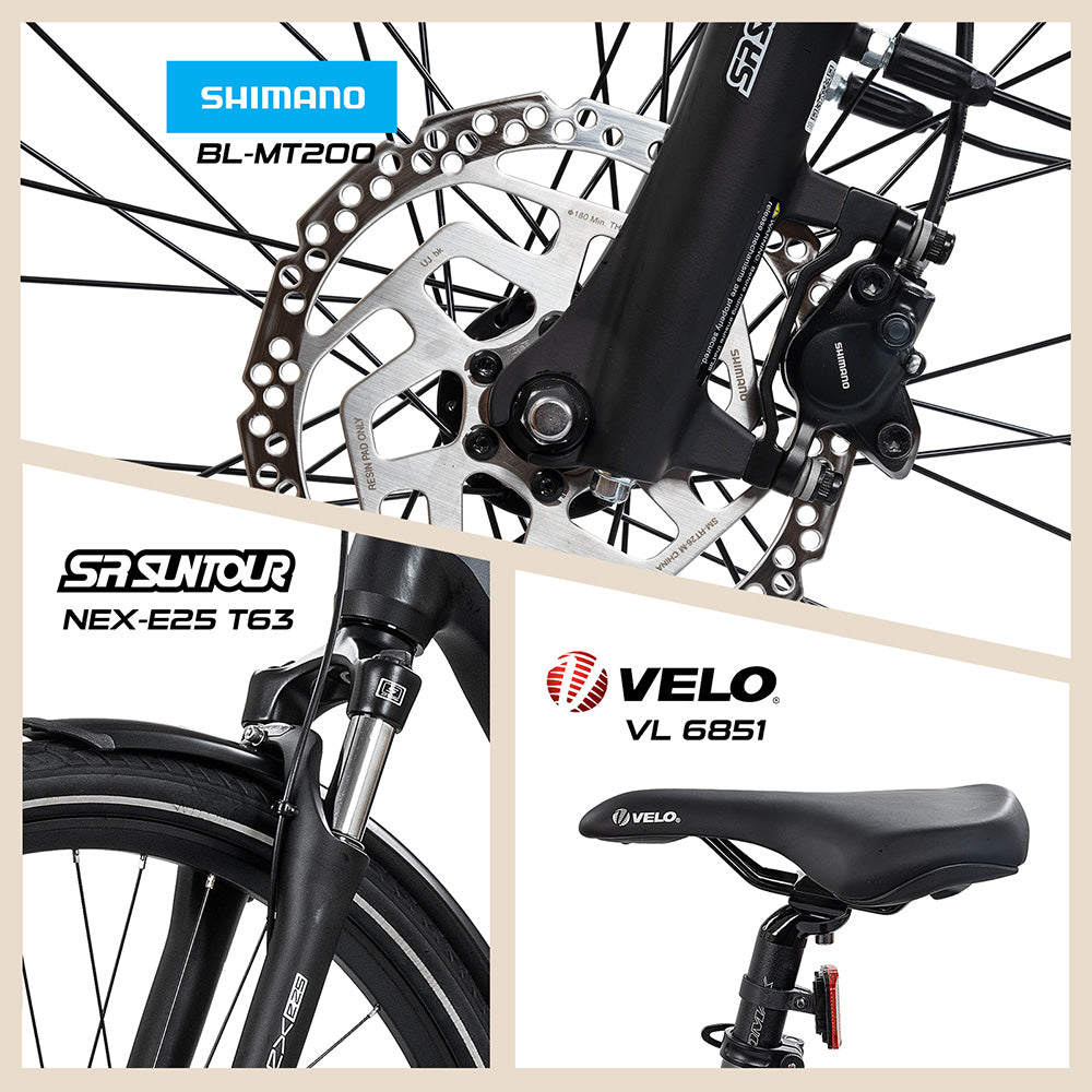 REX Commuter+ Cityrad E-Bike 28 Zoll, Mittelmotor, Pedelec Damen & Herren