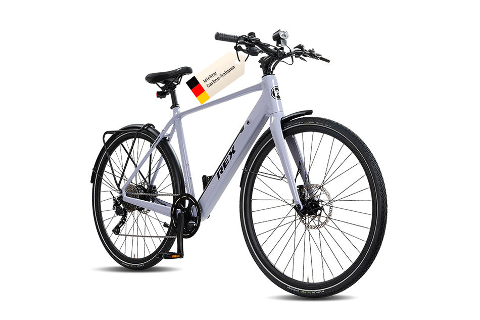 REX Carbon E-Bike 17kg leichter Carbon-Rahmen, 28 Zoll, Damen & Herren