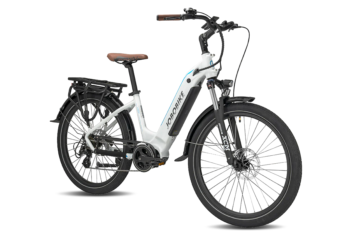 JOBOBIKE E-Bike Linda Leistungsstarkes Elektrofahrrad mit 26" Reifen 250W, 7 Gang, Mittelmotor, (1 tlg), Komfortabler Fahrspaß, Ausdauernder Akku, Vielseitige Schaltung