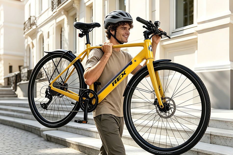 REX Carbon E-Bike 17kg leichter Carbon-Rahmen, 28 Zoll, Damen & Herren
