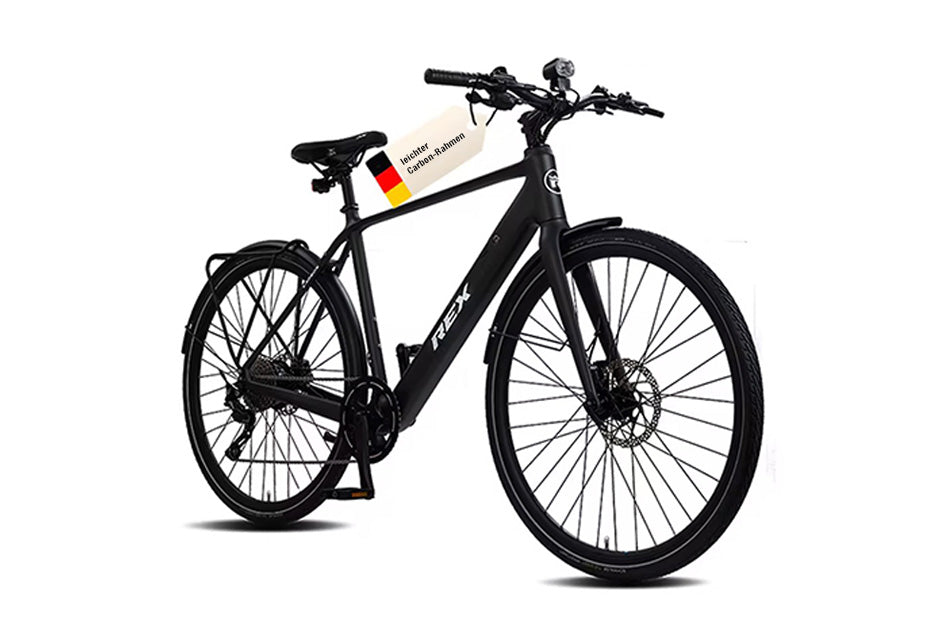 REX Carbon E-Bike 17kg leichter Carbon-Rahmen, 28 Zoll, Damen & Herren